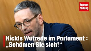 Kickls Wutrede im Parlament  „Schämen Sie sich“  kronetv NEWS [upl. by Noirda]