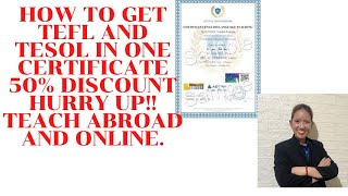 LEGIT TEFL AND TESOL CERTIFICATE IN ONE  TEACH ENGLISH ABROAD OR ONLINE [upl. by Staffard]