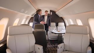 On board a Bombardier Global 7500 private jet [upl. by Nemaj]