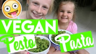 Vegan Pesto Sauce amp Pasta Recipe  Fizz Sisters [upl. by Pollak]