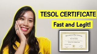 5 TESOL CERTIFICATE FAST AND AFFORDABLE Got mine in just 5 hours [upl. by Queena745]