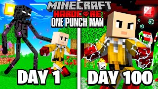 I Survived 100 DAYS as ONE PUNCH MAN in MinecraftHeres what happened [upl. by Hughie]