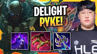 HLE DELIGHT IS CLEAN WITH PYKE SUPPORT  HLE Delight Plays Pyke Support vs Rakan Season 2024 [upl. by Yrrab925]