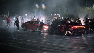 MIAMI 🌴 CAR MEET WENT WILD TAKEOVER IN THE PARKING LOT Crash [upl. by Karlin]