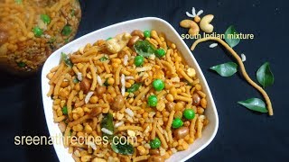 South Indian Mixture  Tea Time Snacks  Diwali Recipe [upl. by Lora]