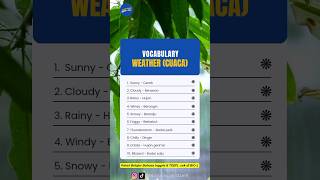 Vocabulary Weather Cuaca [upl. by Sinnylg]