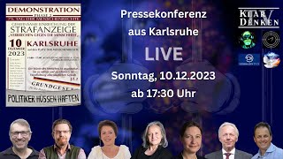 Live von der Pressekonferenz quotGemeinsame Einreichung der Strafanzeigequot in Karlsruhe [upl. by Opiuuk]