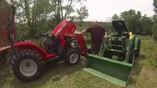 Massey Ferguson 1739E vs John Deere 3038E [upl. by Ilat]