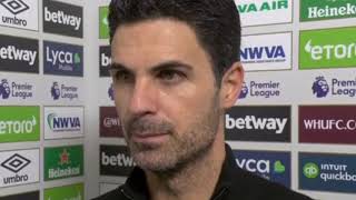 Mikel Arteta Post Match Interview🔥  West Ham vs Arsenal 25 [upl. by Annoynek]