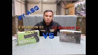 ASG CZ SP01 SHADOW ACCU amp ASG CZ 75 SP01 SHADOW GBB Shogun Store Airsoft unboxing [upl. by Markus]