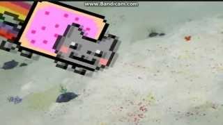 Nyan cat attacking MrKrabs [upl. by Ordnasela]