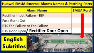 Huawei EMUA External Alarms Patching ports  Telecom Engineer Training  PK Telecommunications [upl. by Ecirehc]