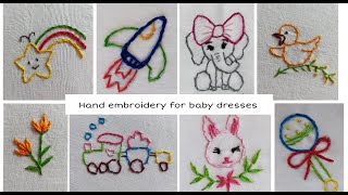 Hand embroidery design for baby dresses [upl. by Bander78]