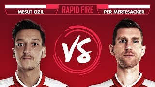 DRAKE BEN AFFLECK AND MUSTAFI  Ozil vs Mertesacker Rapid Fire [upl. by Kristos]