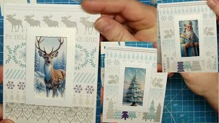 Mixed Media Christmas Cards [upl. by Aunson734]