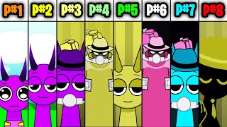 Mix Of All Mustard Monster Voices From Incredibox Sprunki All Phases 18 [upl. by Erodasi549]