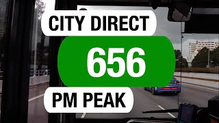 Tower Transit City Direct 656 Evening Peak  Bus Service Route Visual [upl. by Valente]