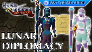 Lunar Diplomacy Quest  OSRS Quality Quick Guide 2024 [upl. by Letch977]