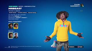 NEW Frosted MrBeast Skin  MORE Fortnite Item Shop [upl. by Llennahs]