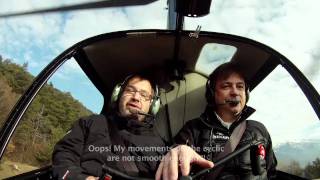 How to learn to fly a R22 helicopter in 50 minutes GoPro Hero vs Contour HD [upl. by Hildegard]