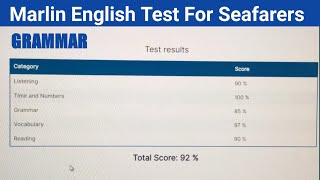 Marlin English Language Test For Seafarers  Grammar [upl. by Ingles]