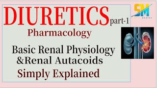 DIURETICS  Part1  PHARMACOLOGY  Basic Renal Physiology  Renal Autacoids [upl. by Materse]