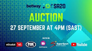 Betway SA20 Season 2 Auction [upl. by Kir]