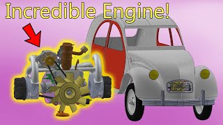 The Most Interesting Engine In The World 😍 Citroen 2CV  How does it work in 3D [upl. by Kciregor446]