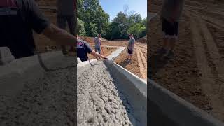 Frost footing pours are kind of fun concrete construction shorts [upl. by Bergstein]