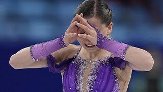 Winter Olympics Kamila Valieva tops leaderboard after figure skating short programme [upl. by Dyanna]