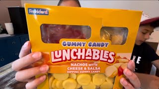 LUNCHABLES gummycandy gummy candymix viral familytime sourcandy lunchables [upl. by Hana]