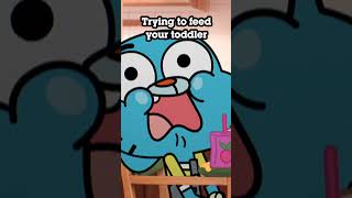 Trying to feed your toddler be like  Gumball  cartoonnetworkuk shorts [upl. by Bocoj]