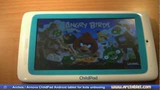 Archos Arnova ChildPad review Android tablet for kids unboxing [upl. by Secundas]