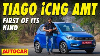 Tata Tiago iCNG AMT review  Can it make CNGs desirable  First Drive  autocarindia1 [upl. by Odlawso]