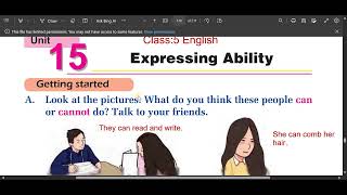 Class 5 English unit 15Grade 5 English unit 15Class 5 English guideGrade 5 English guide [upl. by Dloreh]