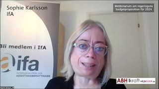 Sophie Karlsson IfA Intressegruppen för assistansberättigade om assistansersättningen 2024 [upl. by Pasquale]