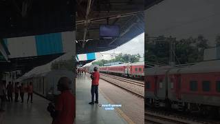 🚇 high speed rajdhani express train shorts trending video 🚂 [upl. by Annalee731]