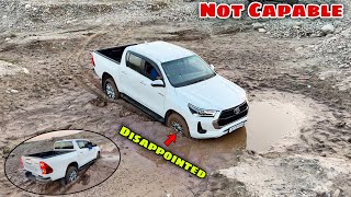 Toyota Hilux offroad test gone wrong  No recovery point given 🤬 [upl. by Llejk]