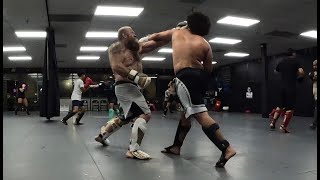 40 Year Old Heavyweight Training For MMA Fight  After Class Sparring  Day 2  Three Rounds [upl. by Mahla]