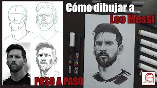 Cómo Dibujar a Leo Messi  Paso a Paso [upl. by Arihsay]