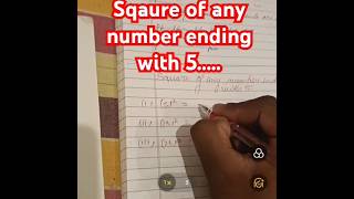 motivation studyकरो motivationalstudy maths square square end with 5💯💯🔥🔥🔥 [upl. by Ydasahc410]