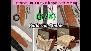 🍊（68）🍊 Tutorial of Loewe hobo raffia crochet bag ✨🦋🧶crochet tutorials crochetbag raffia loewe [upl. by Anivlem]