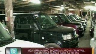 Mga mamahaling segunda manong sasakyan nakatengga sa CEZA dahil sa EO 156 [upl. by Stephens]