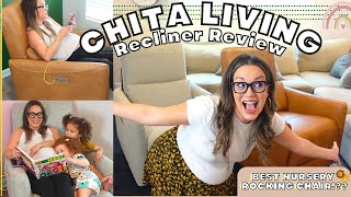 BEST Nursery Glider POWER Recliner Chair Review  CHITA LIVING Tracee [upl. by Phenica824]