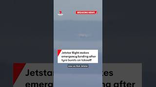 Jetstar flight JQ27 makes emergency landing after tyre bursts on takeoff [upl. by Iek]