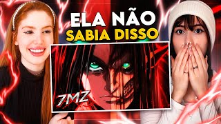 REACT Eren Attack on Titan  AO SOM DO ESTRONDO  7 Minutoz  CR Reacts [upl. by Therine]