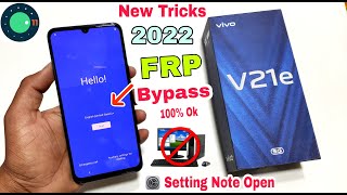 Vivo V21e FRP Bypass Android 11  New Trick 2022  Vivo V2055 Google Account Bypass  Without Pc [upl. by Yrellam501]