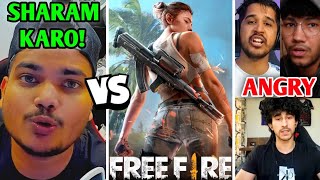 ⚠️ BIG CONTROVERSY All YouTubers react on TSG Ritik Vs Free Fire Garena  Two Side Gamers [upl. by Wershba]