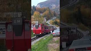 Eine Schafbergbahn in St Wolfgang im Salzkammergut 🇦🇹⛰️ train zug railway eisenbahn züge [upl. by Nafri]