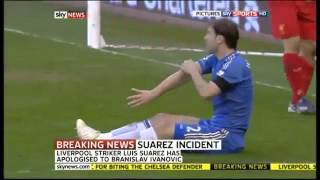 Luis Suarez Bites Branislav Ivanovic [upl. by Annaer]